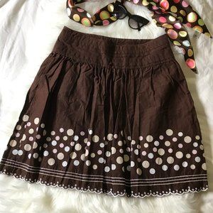 3x$25 Star City Polka Dot Pleated Cotton A-Line Skirt, 7